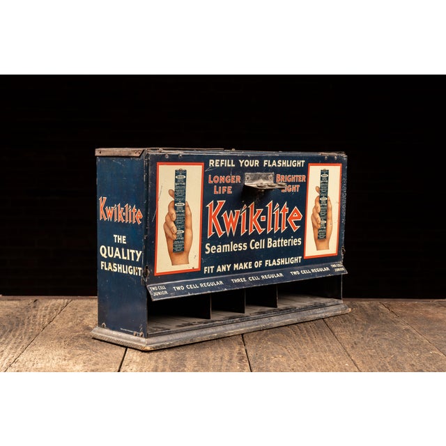 Antique Kwik-Lite Tin Litho Point-of-Sale Case For Sale In Chicago - Image 6 of 10