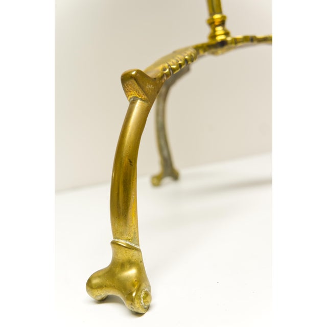 Victorian Victorian Era Brass Kettle Floor Stand With Burner For Sale - Image 3 of 8