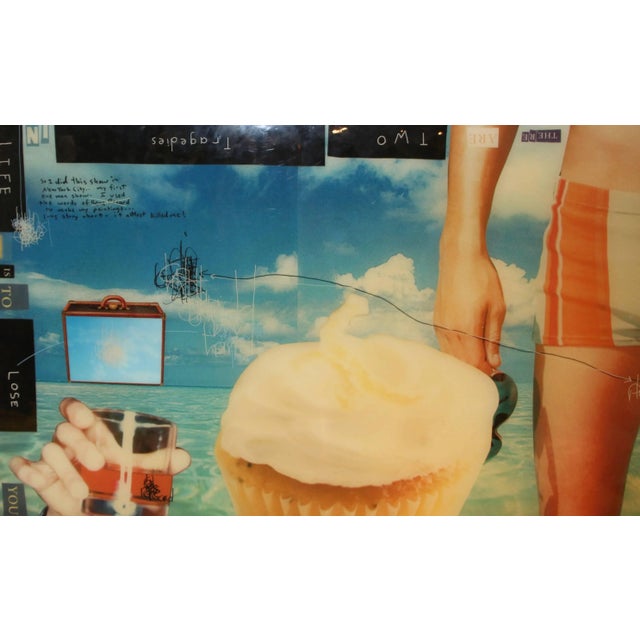 This unique resin epoxied collage by the extremely popular and important contemporary artist Alex Echo is title and dated...