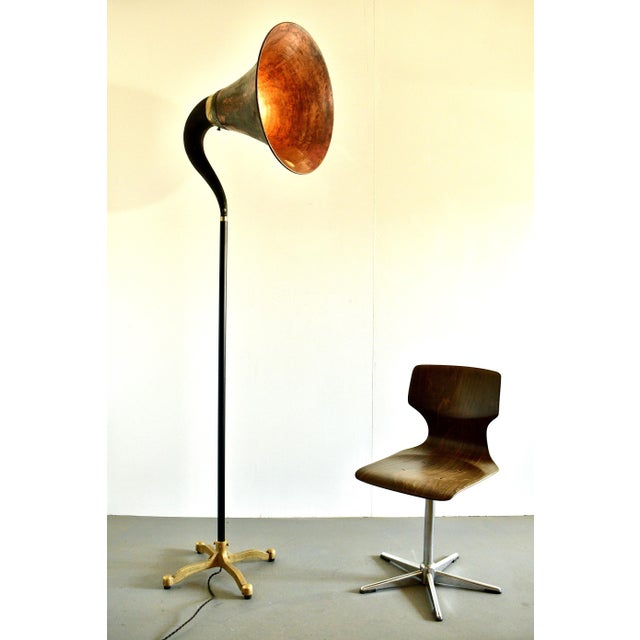 1920s 1920s Giant Gramophone Floor Lamp For Sale - Image 5 of 11