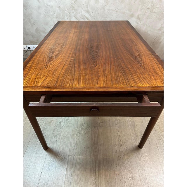 Brown Extendable Danish Table, 1950s For Sale - Image 8 of 13