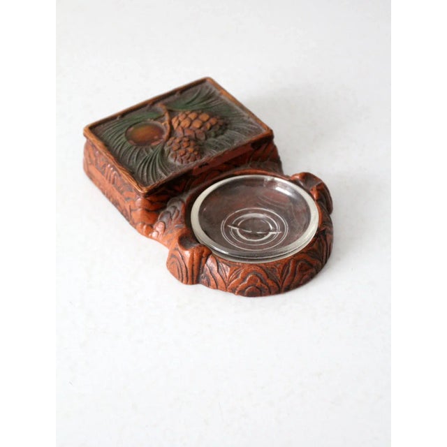 Vintage Syroco Style Tobacciana Box With Tray For Sale - Image 13 of 13