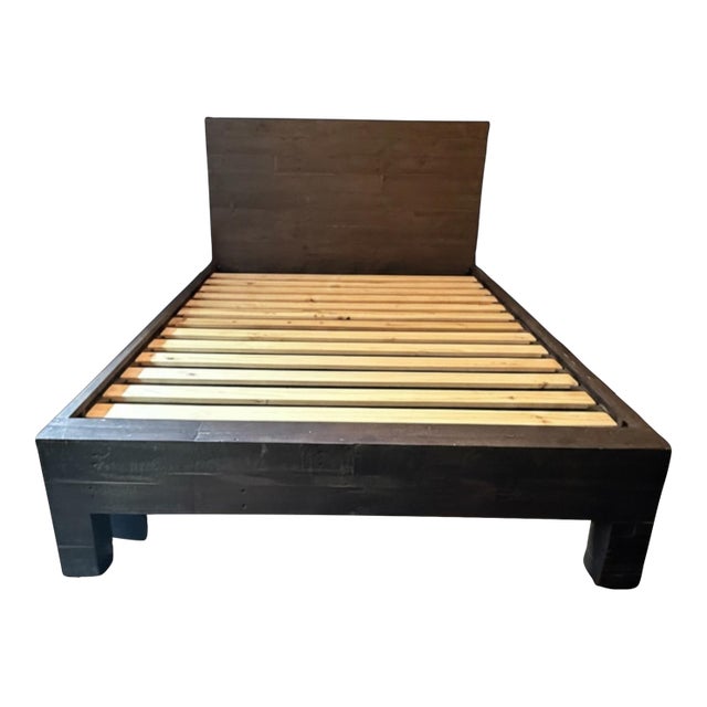 West Elm Emmerson Bed, Full, Chestnut For Sale