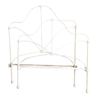 Antique Cast Iron Twin Bed Frame White For Sale
