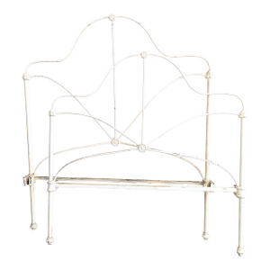 Antique Cast Iron Twin Bed Frame White