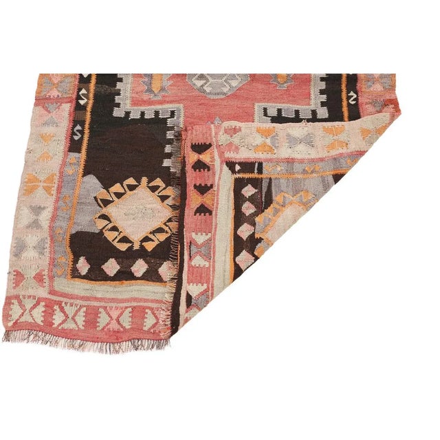 Mid 20th Century Mid 20th Century Vintage Turkish Kilim Rug For Sale - Image 5 of 7