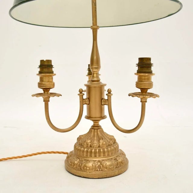 1920s Gilt Metal and Tole Table Lamp, 1920s For Sale - Image 5 of 6