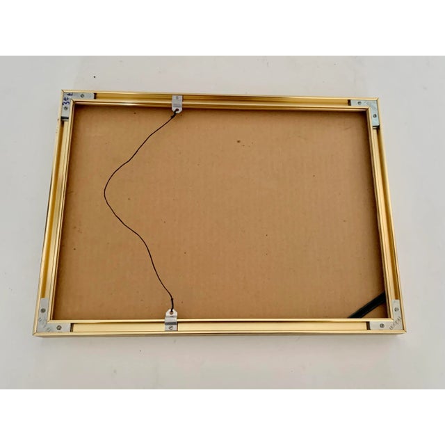 Metal Vintage Lew Achen 1979 Woman Pink and Gold Nude Print - Signed “Rapuzel” and Framed For Sale - Image 7 of 8