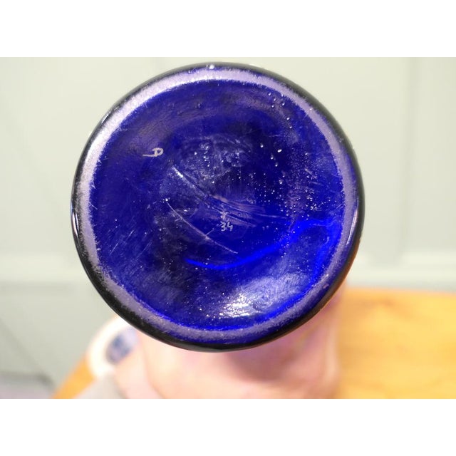 Glass Vintage Enamelled Vase with Daffodils, 1920 For Sale - Image 7 of 8