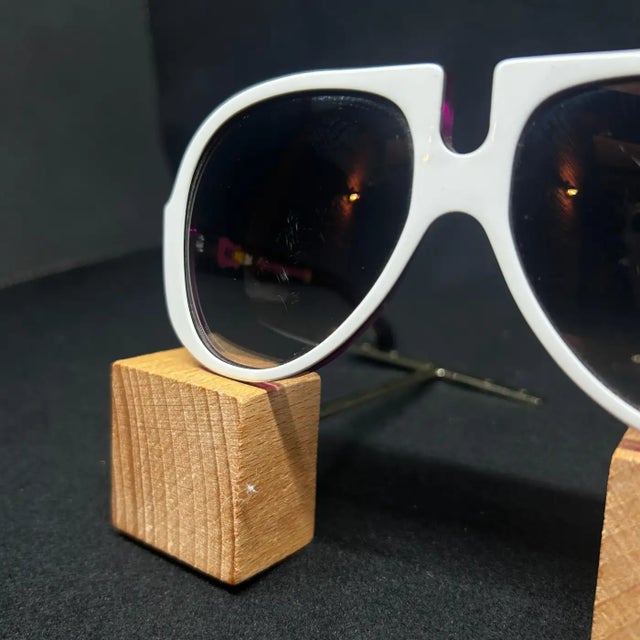 2010s 2010 Purple and White Italian Oversize Sunglasses by Patty Paillette Venice For Sale - Image 5 of 9