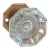 Vintage Octagon Glass Brass Dummy Door Knob For Sale