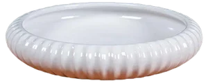 Mid-Century White Modern Bowl from L. Hjorth
