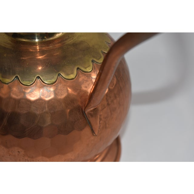 1960s Large Copper Vase With Brass Collar For Sale In New York - Image 6 of 7