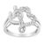This elegant and unique sterling silver 10ct diamond ring features an interlinked heart design. With a clean and classic...