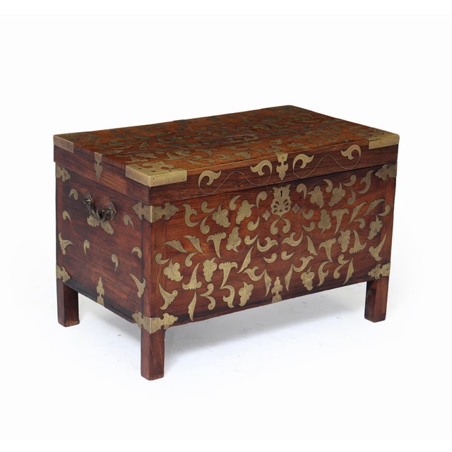 Antique Anglo-Indian Padauk Chest, 1860 For Sale - Image 17 of 17