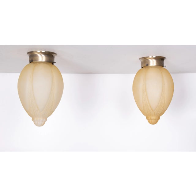 Art Deco Style Pendant Lamps, Germany, 2000, Set of 2 For Sale - Image 3 of 8