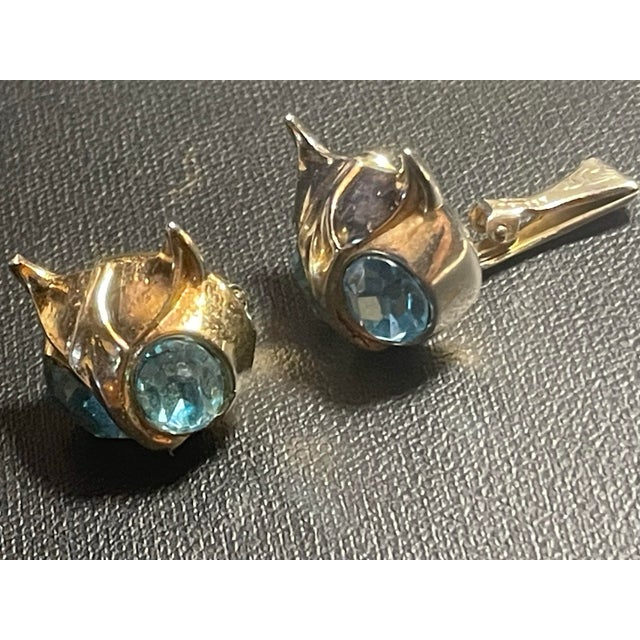 Metal 1940s Art Deco Coro Designer Adolph Katz Iconic Hoot Owl Earrings Closure, Pair For Sale - Image 7 of 7