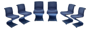 Vintage Z Chairs by Gastone Rinaldi for RIMA, 1970s, Set of 6