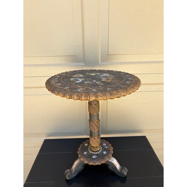 Early 20th Century Chinoiserie Painted Drinks Table With Hand-Painted Figures For Sale - Image 11 of 11