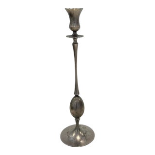 Ted Muehling Satin Silver-Tone Candlestick For Sale