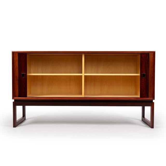 1960s Vintage Axel Christiansen Odder Rosewood Tambour Credenza Sideboard 1960s For Sale - Image 5 of 12