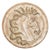 Italian Italian 1930s Painted and Gilt Terracotta Medallion Depicting a Horse's Head For Sale - Image 3 of 9