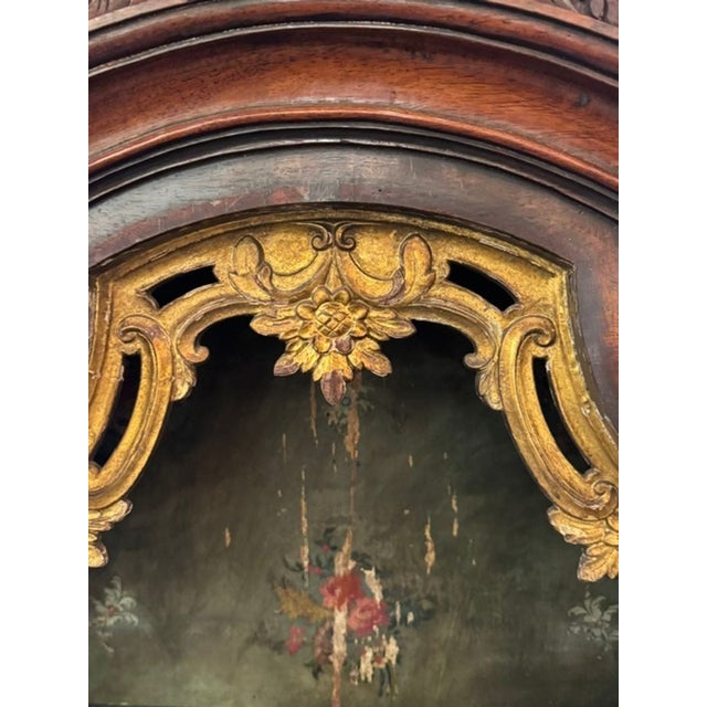 Rare 19th C. Italian Carved Walnut Table Hutch For Sale - Image 9 of 11