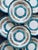 A beautiful set of nine vintage Crown Staffordshire fine bone china bread plates in the Lyric Tunis Blue pattern, made in...