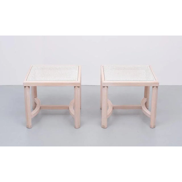 1970s Vintage Wicker Side Tables, France, 1970s, Set of 2 For Sale - Image 5 of 8