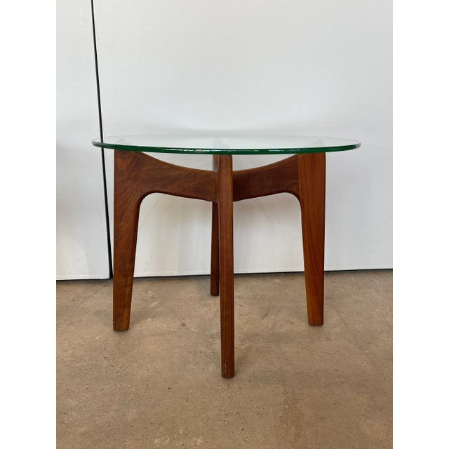 Craft Mid-Century Modern Adrian Pearsall Glass Top End Tables, Unsigned - Set of 2 For Sale - Image 4 of 13