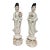 Chinese Republic Period Porcelain Guanyin Lotus Figures - A Pair For Sale