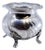 Spiral Silver Pot with Support Feet and Applications For Sale