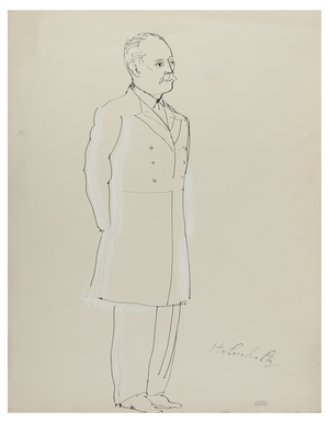 Raoul Dufy, Hermann von Hermholtz, 1937, China Ink Drawing