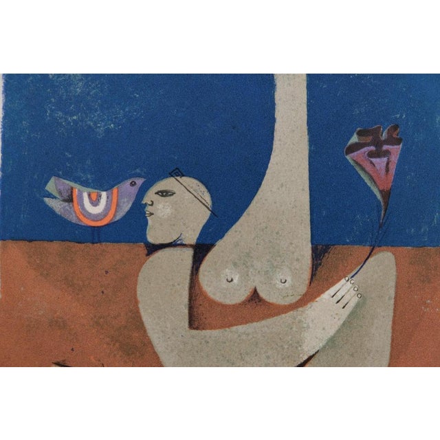 Samy Briss, Le coquelicot, Nude, Screen Print For Sale - Image 4 of 7