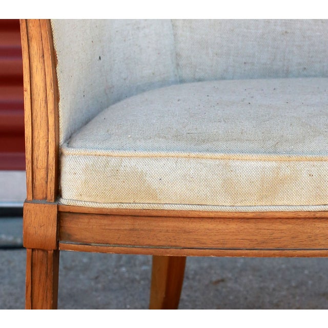 1930s Art Deco Barrel Back Club Chair | Chairish