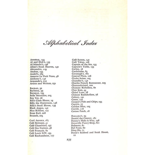 "Where to Eat in New York" 1948 Dana, Robert W. For Sale - Image 11 of 12