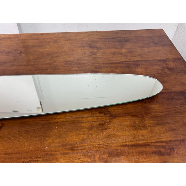 Early 21st Century Tonelli - Italian Large Slender Oval Wall Mirror For Sale - Image 5 of 12