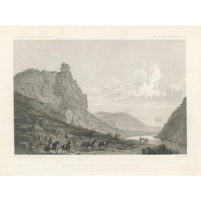 F.W. Egloffstein, Utah Landscape, Weber River & Sheep Rock Canyon View, 1861, Print For Sale - Image 9 of 9