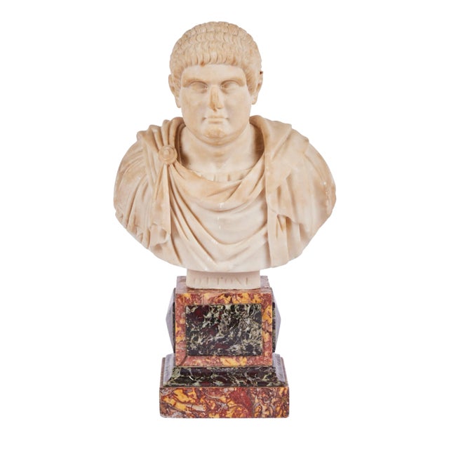 Marble Bust of Roman Leader, circa 1780 For Sale