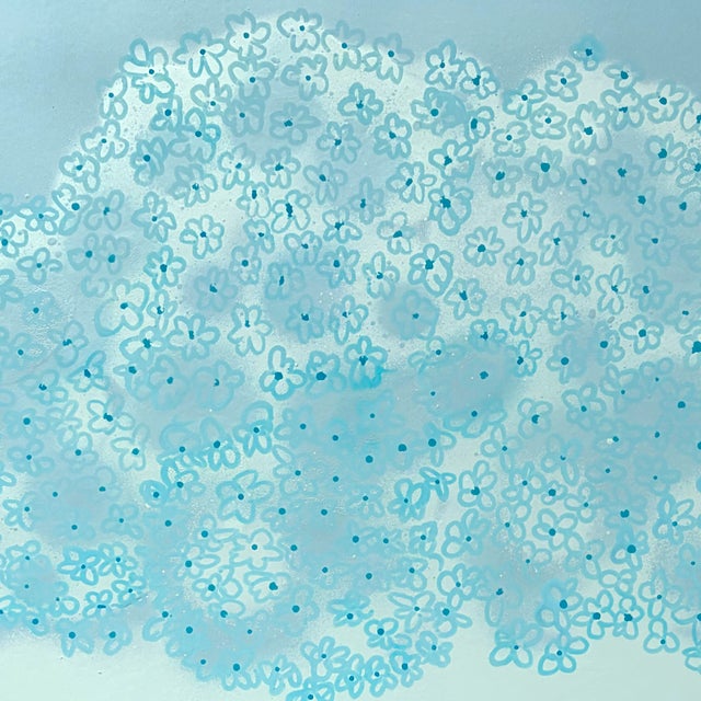 2020s Blue Hydrangeas Flowers No. 1 Contemporary Painting Susan Havens For Sale - Image 5 of 5