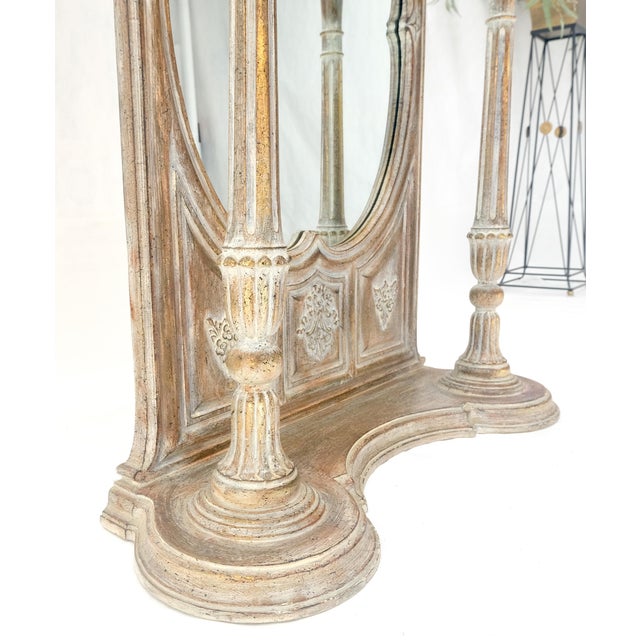 Heritage-Henredon Very Fine Carved & Gilt Wood Pier Mirror Built in Pedestals Flower Stands MINT! For Sale - Image 4 of 13