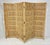1980s Vintage Rattan Folding Screen Room Divider With Brass Hardware, Organic Modern For Sale - Image 5 of 18
