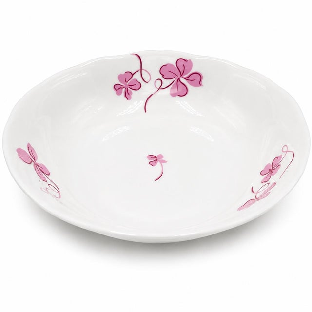 Vintage D. Porthault Limoges Pink Tréfles Clover Bowl For Sale - Image 10 of 10