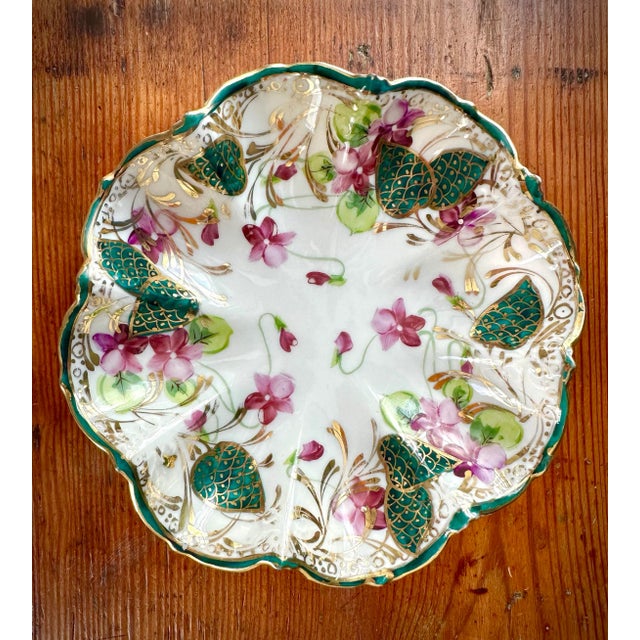 Vintage Hand Painted Trinket Dish For Sale - Image 9 of 10