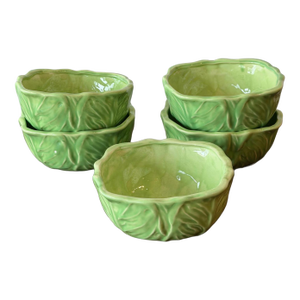 Vintage Cabbage-Form Bowls - Set of Five