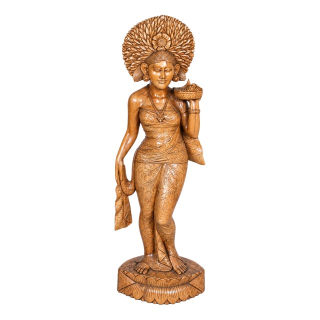 Mas Bali, Female Figure, 1900, Wood For Sale