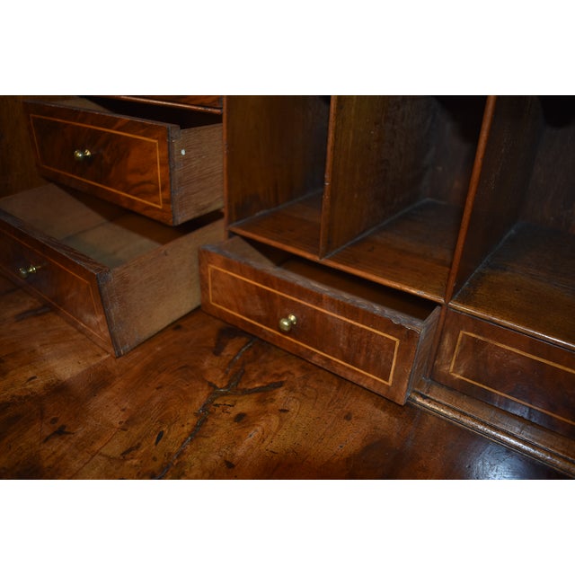 Brown English Chippendale Walnut Slide Front Desk For Sale - Image 8 of 8