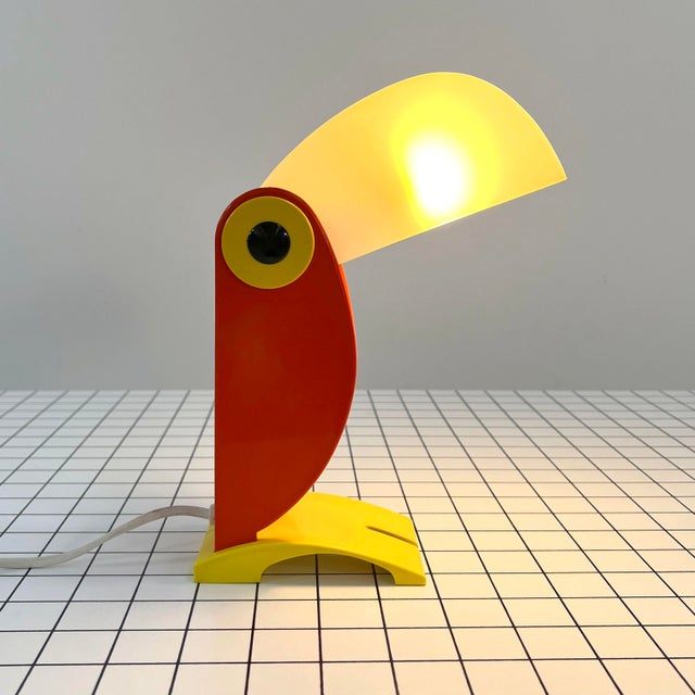 Mid-Century Modern Toucan Table Lamp attributed to Timer Ferrari, 1960s For Sale - Image 3 of 10