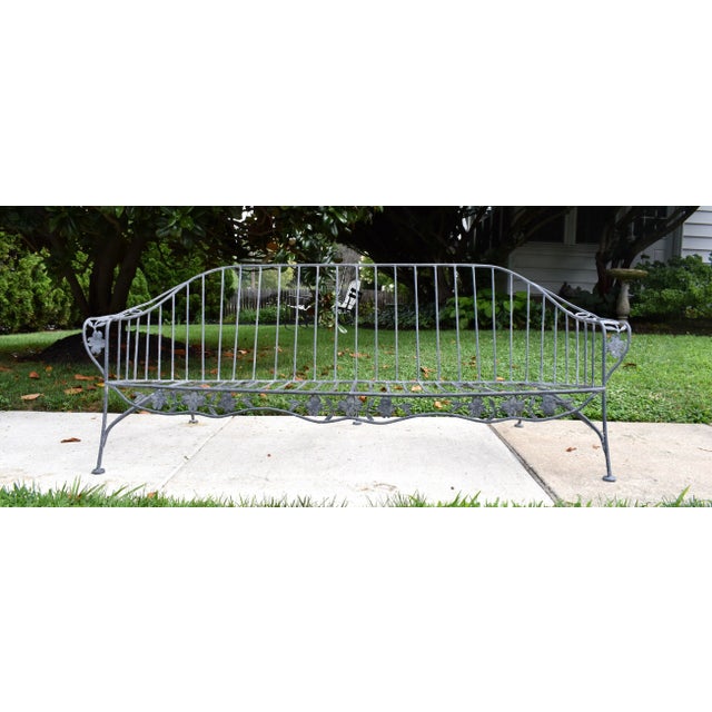 Wrought Iron Faux Bois Sofa in Dogwood Form, Mid-Century Modern For Sale - Image 12 of 13