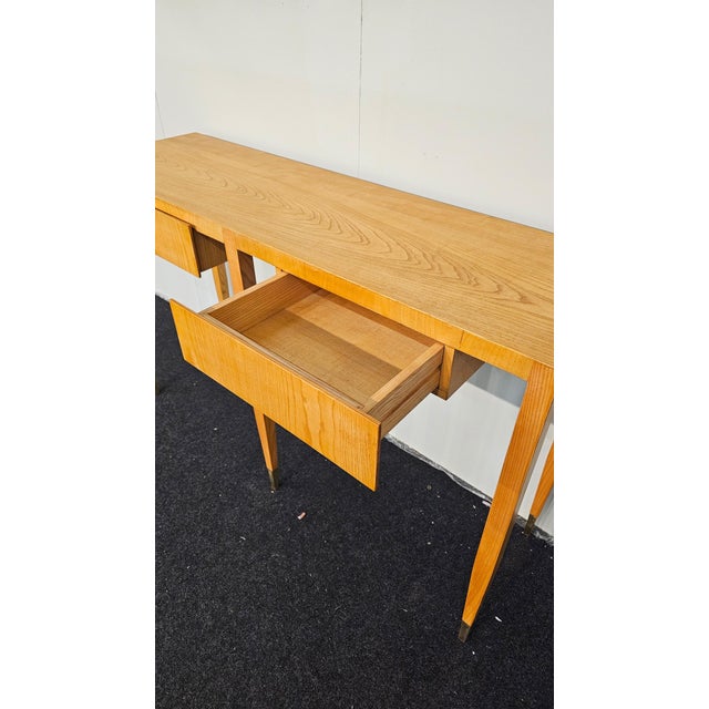 Console Table in Ash Wood by Gio Ponti for Giordano Chiesa, 1950s For Sale - Image 10 of 12